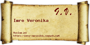 Imre Veronika névjegykártya